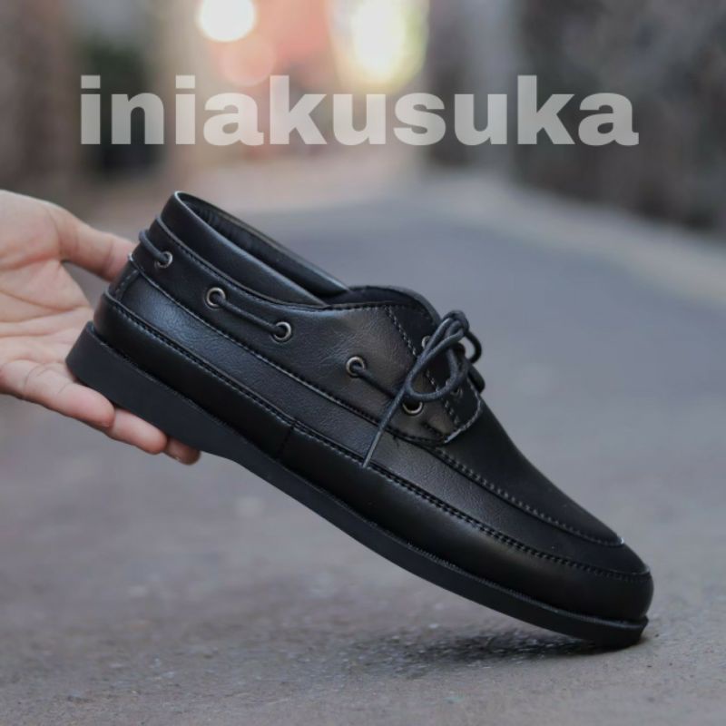 .Sepatu Formal Pria Kerja Casual Kantor Resmi Pesta Kondangan Kulit Asli Tanpa Tali Slip On Pansus x