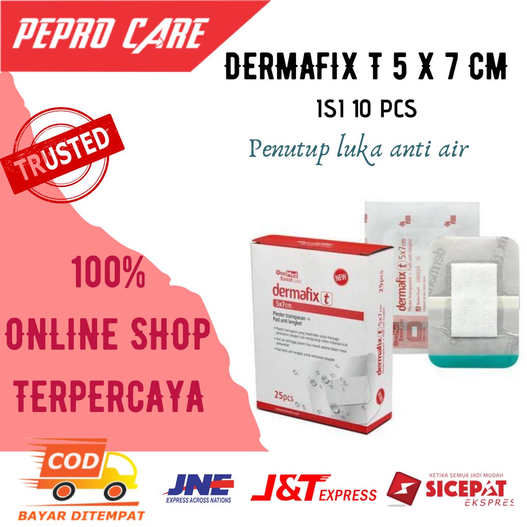 PLESTER ANTI AIR PENUTUP LUKA PEREKAT PERBAN ANTI AIR KEDAP AIR DERMAFIX UKURAN 5X7 PPF 153