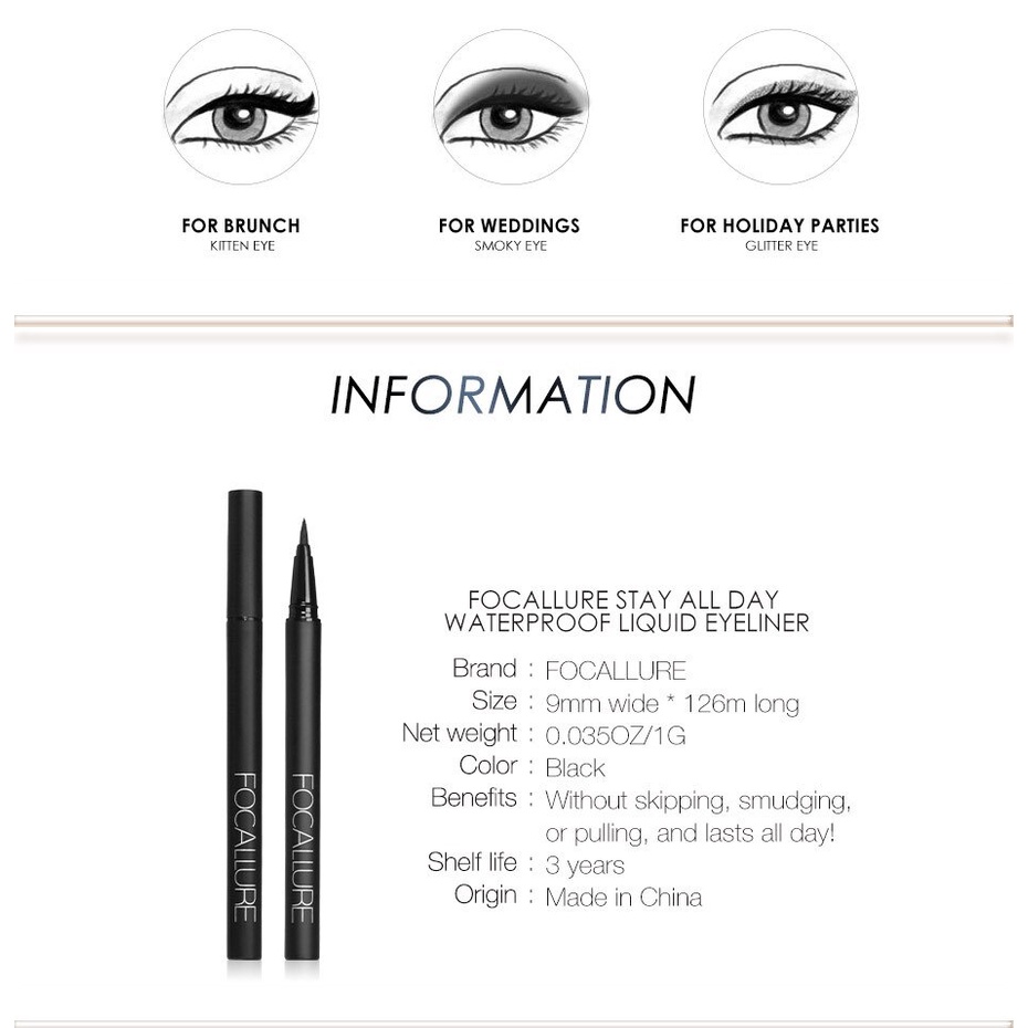 Focallure Eyeliner Pen Waterproof Long Lasting Focallure Eyeliner Pen Focallure Eyeliner Waterproof Focallure Eyeliner Pensil Focallure Focallur Focalure Fucallure Focalure Foccalure FA13