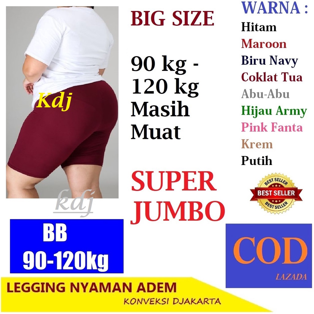 Leggings Shot Short strit Pendek All size Slim &amp; Jumbo &amp; SuperJUMBO Spandek Size Skinny Setrit Steet stretch Dalaman CD celana Dalam Wanita STD sampai JUMBO