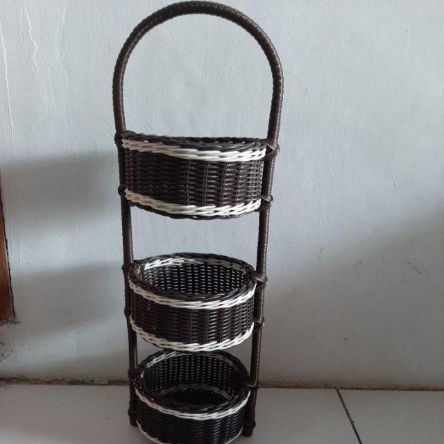 Rak bumbu rotan 3 susun Shopee Indonesia Rak bumbu rotan 3 susun Shopee Indonesia