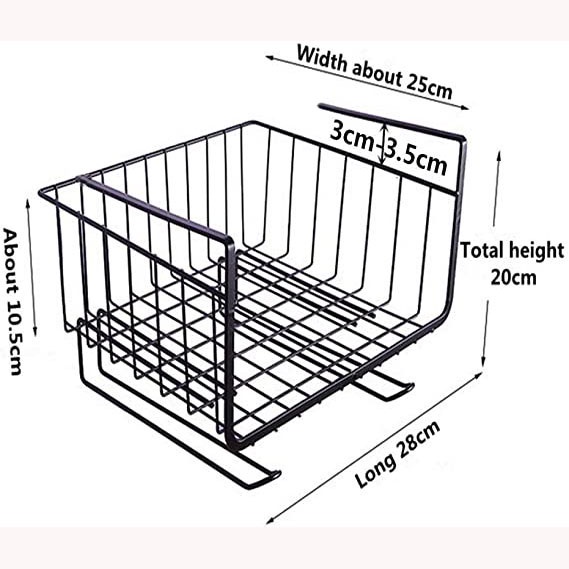 [TOSERBA_EMAK] -  KITLOVE Rak Gantung Cabinet Door Organizer Storage Basket Rack - IFB41 - Black