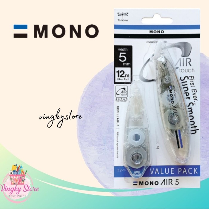 

Dijual Tipex / Correction Tape Tombow Mono Air Refillable Value Pack Berkualitas