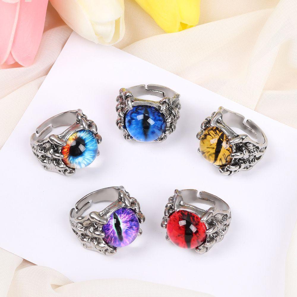 Preva Evil Eye Rings Bar Perhiasan Mata Jahat Biker Gothic Hip Hop Motor Pesta