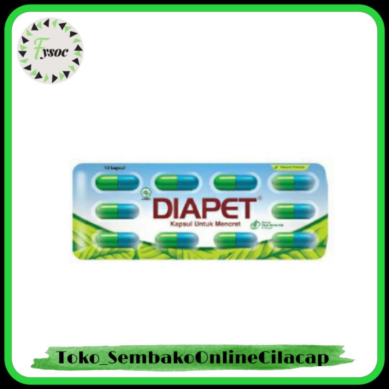 DIAPET OBAT DIARE @ STRIP 10 KAPSUL