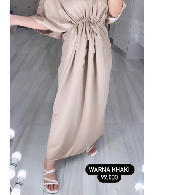 ✬ Gamis Kaftan Satin Mutiara Muslim +free hijab mote ✸