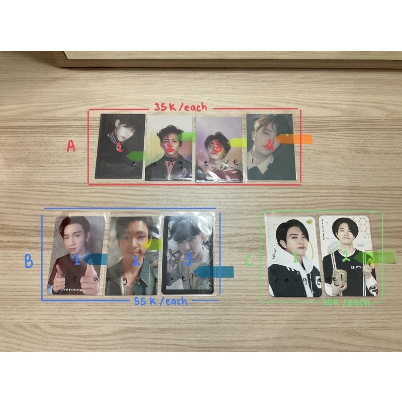 photocard got7 bambam youngjae jinyoung jaeboem jb pc eoy present you spinning top
