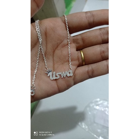 kalung nama perak