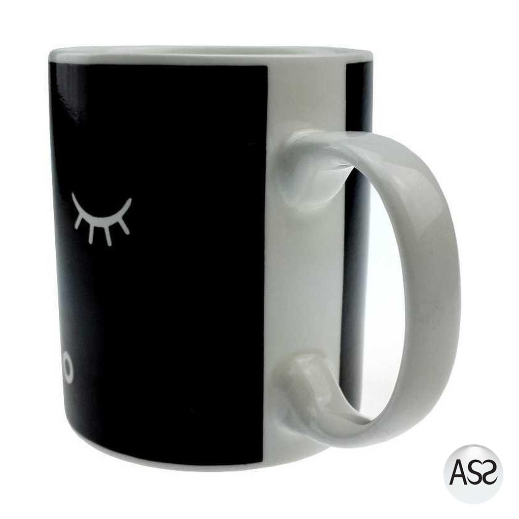 ASS Shop - Color Changing Magic Mug Cangkir Sensitif Suhu Motif Smile Face - Y-03