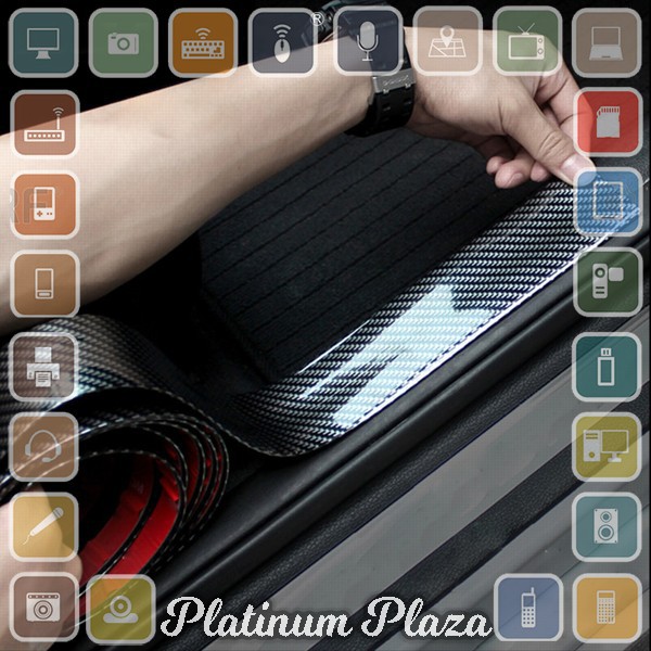 Stiker Vinyl Carbon Fiber Mobil 5 x 250 CM - C38404 - Black`14GJF4-