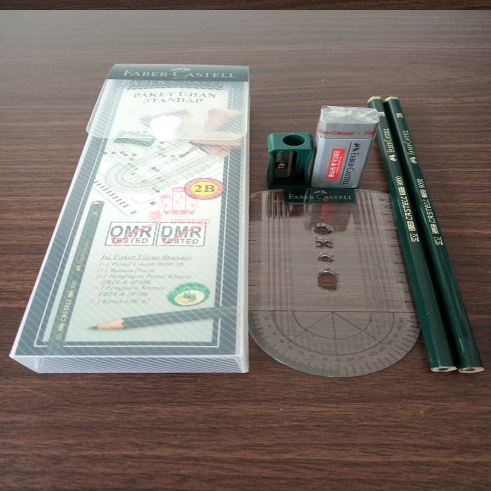 SET PAKET BELAJAR ONLINE Faber Castell / PAKET UJIAN STANDAR Faber Castell Pulpen Stylus Pen Pensil 2B Rautan Penghapus Penggaris Kertas LJK Bollpoint Apusan ATK Alat Tulis kantor