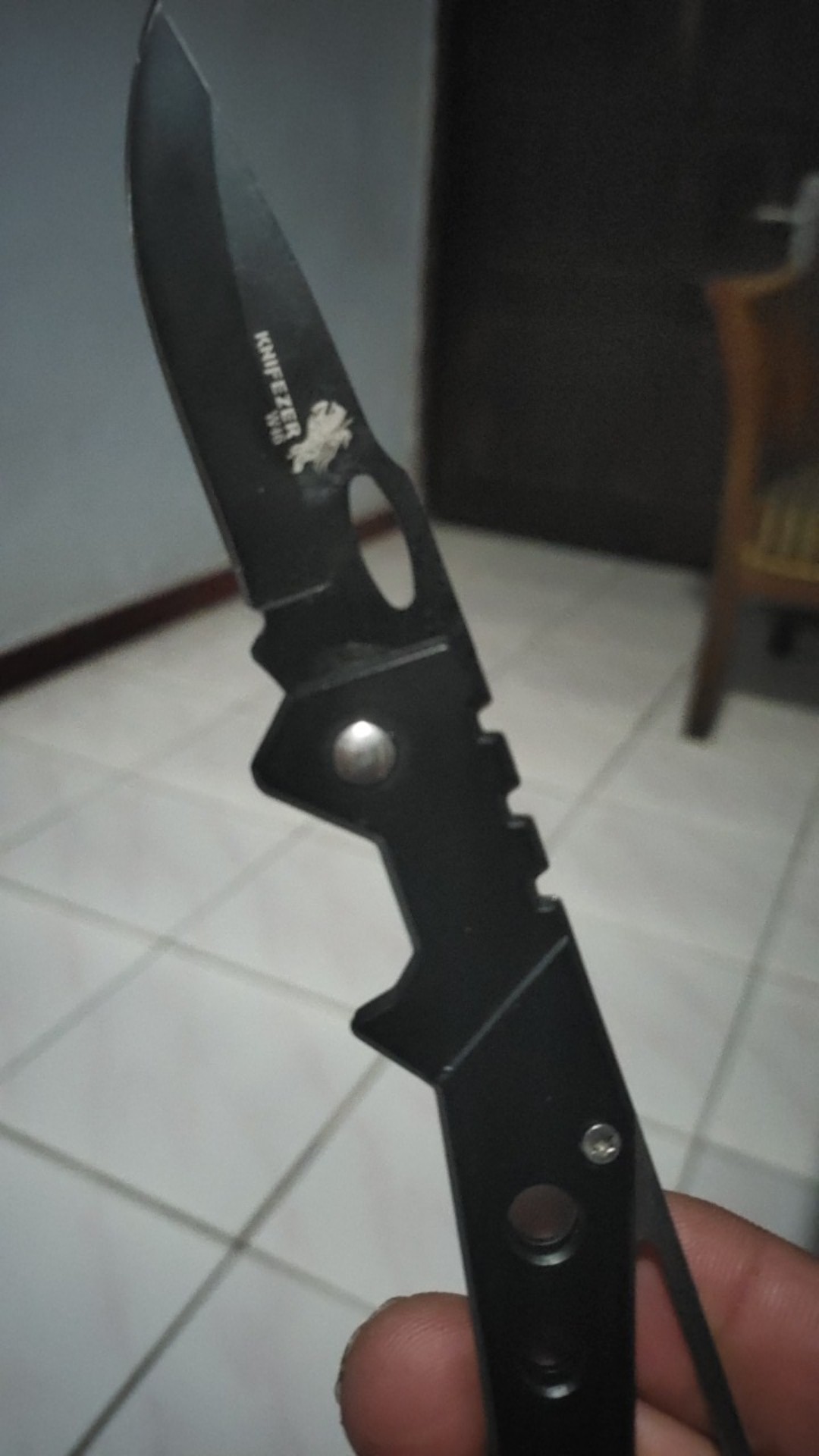 Pisau Lipat Saku Mini Serbaguna - Hitam