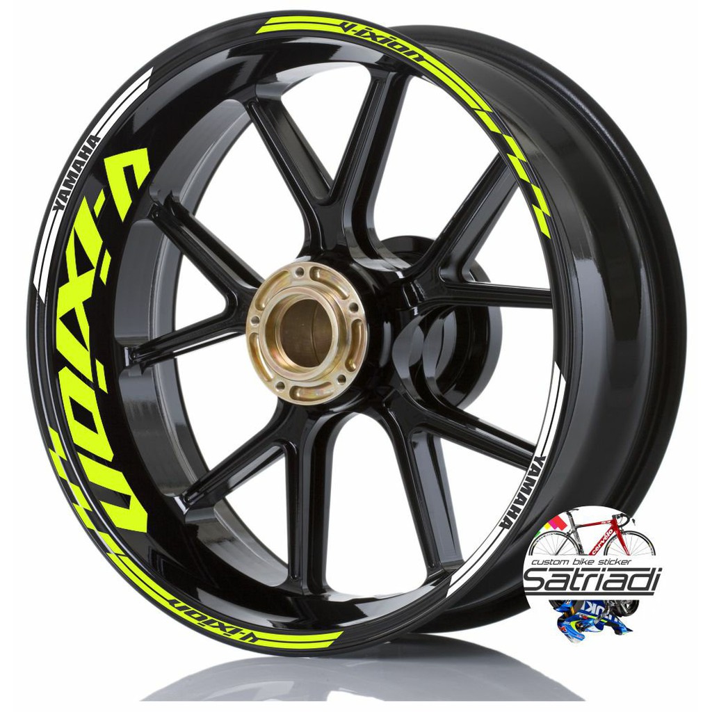Stiker Velg Sticker Motor Decal YI Yamaha Vixion Moto GP flag Kuning Stabilo Rossii