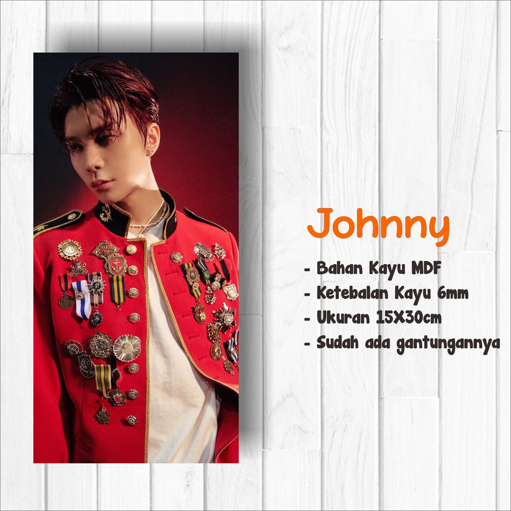 Walldecor NCT127 Johnny versi Punch Ukuran 15x30cm Wall Decor Poster Kayu Hiasan Dinding KPOP Korea