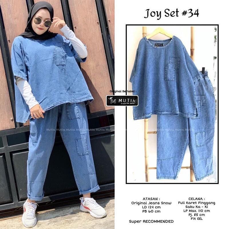 Baju Perempuan Joy Set Setelan One Set Untuk Remaja Dan Dewasa