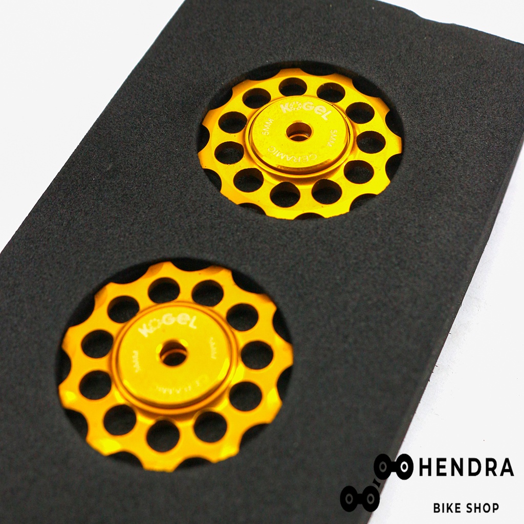 PULLEY RD KOGEL PULLEY ALUM 11T ROAD SEALS FOR SHIMANO AND SRAM 10-11 SPEED GOLD 24801