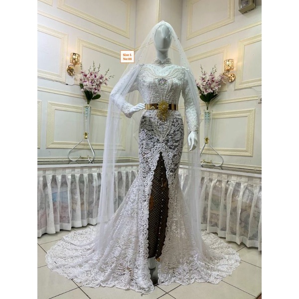 Kebaya pengantin akad/kebaya pengantin putih