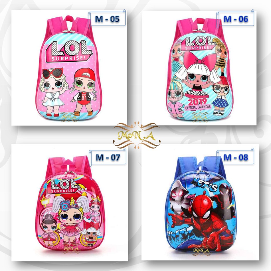 [MTOYS-COD] Tas Sekolah Anak lucu Ransel PU anti Penyok - Ransel Telur Sekolah Anak TK / PAUD - LOl M0172