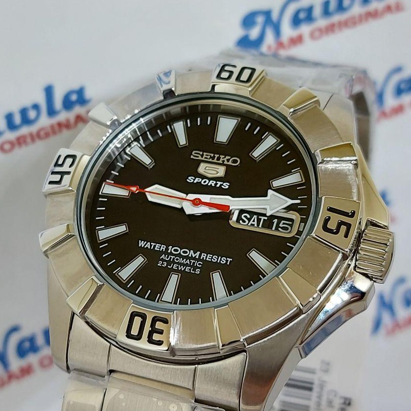 Seiko 5 Sports SNZF57K1 Automatic Black Dial - Jam Tangan Pria SNZF57