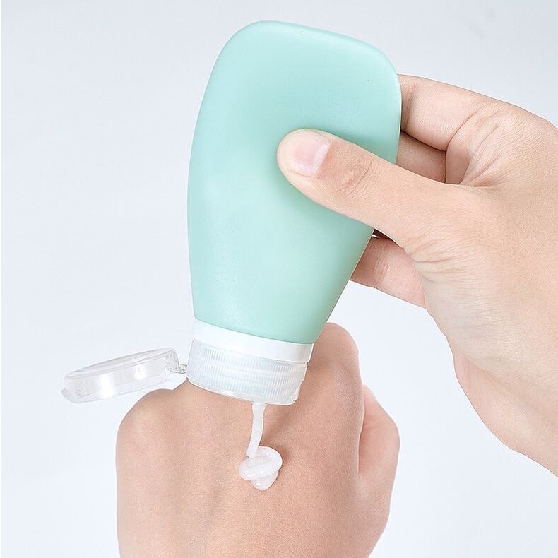 1 Pc Botol Kosong Mini Bahan Silika Gel Portabel Untuk Sampo / Sabun Mandi / Kosmetik