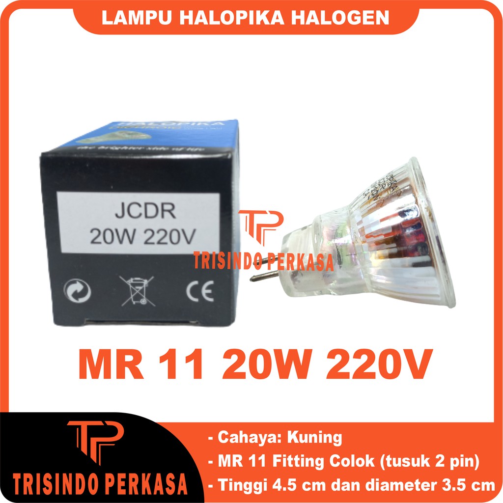 LAMPU HALOPIKA HALOGEN 20W 220V MR11 (Mini)