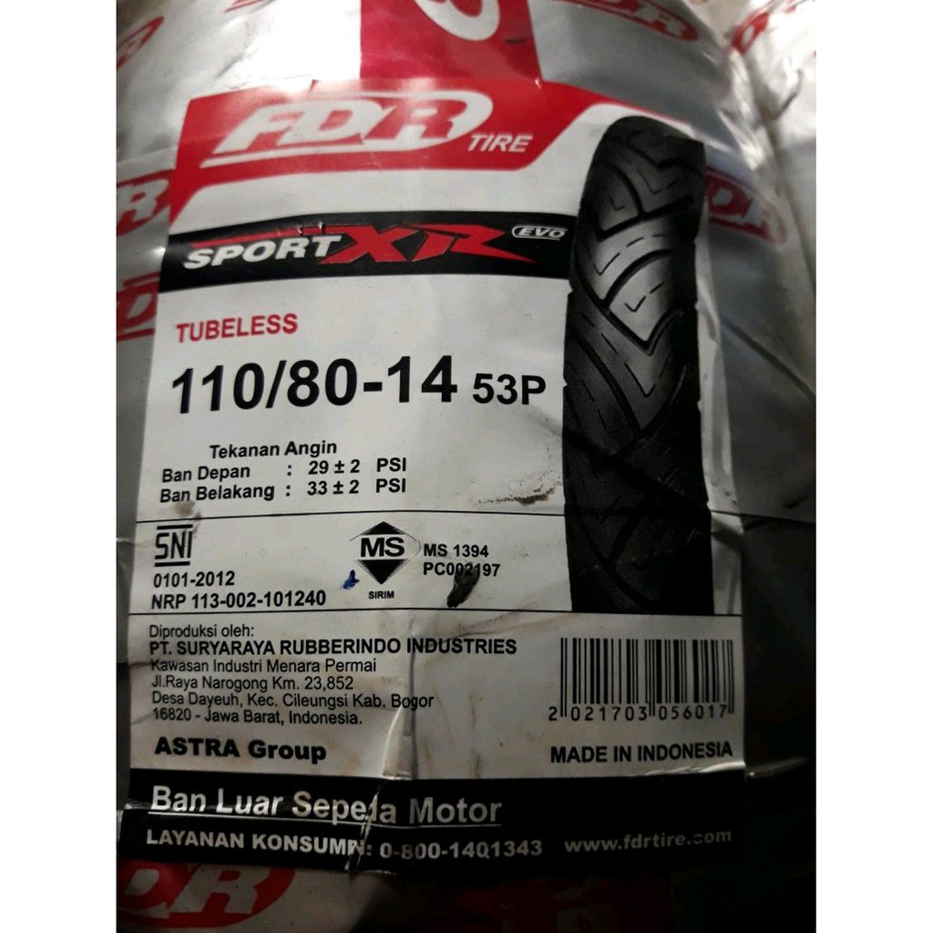 Ban FDR Evo Tubeless 110 80-14