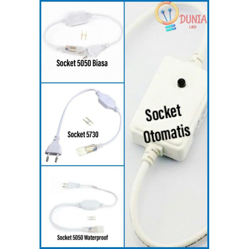 Socket Led Strip 2835/ 5050/ Neon Flex/ 5730 / Socket Otomatis