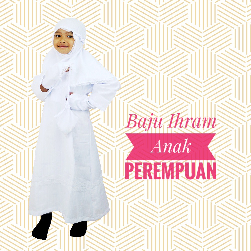 Baju Ihram Anak Perempuan Gamis Anak Jubah Anak Busana Muslim Anak