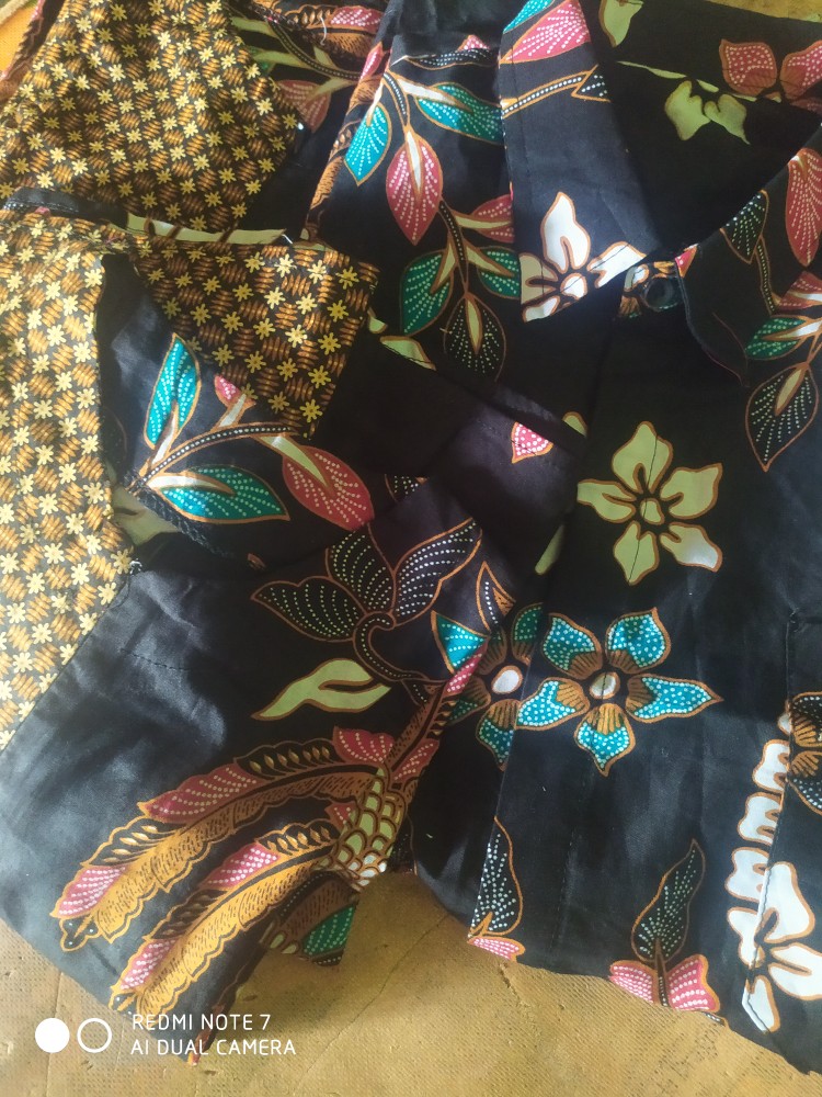 Couple Batik Keluarga Ayah Ibu Dan Anak Motif Gurita Batik Couple Set