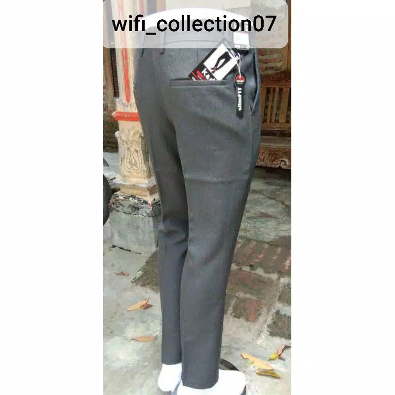 CELANA KANTOR FORMAL PRIA SLIMFIT BAHAN DASAR KAIN WOLL