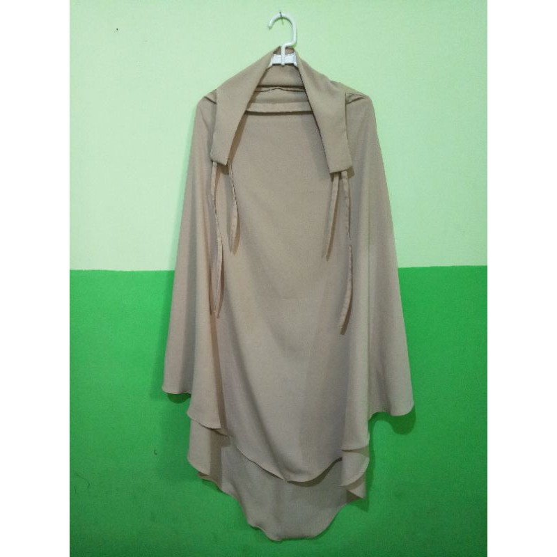 Pola French khimar lancip depan
