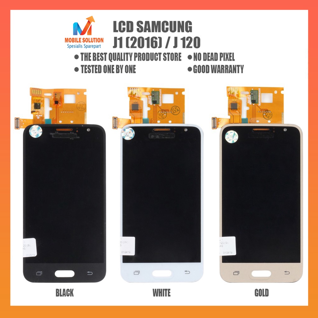 Grosir LCD Samsung J1 2016  J120 100% Fullset Touchscreen - Gransi 1 Bulan Packing Dus + full Buble