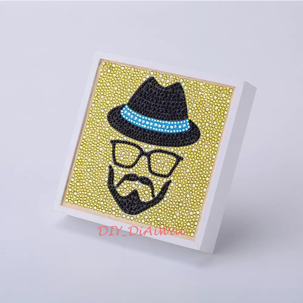 5D Diamond Painting DIY Kids Craft lukisan kristal FREE Frame - GENTLEMAN