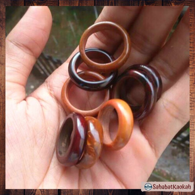 Cincin Kokka Terapi Kesehatan Asli Kaukah Kayu Import Berkualitas