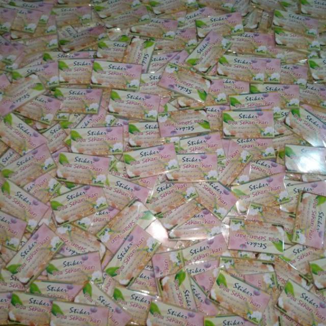 Stiker Doa Sehari hari Isi 24 Doa Dari Al Quran Dan Hadits - Stiker Tempel