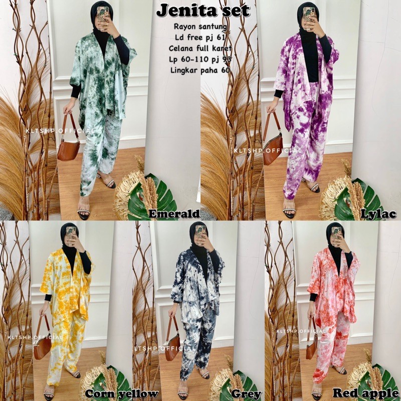 JENITA SET / SET CARDY / SETELAN CARDY / SETELAN TYE DIE