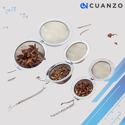 Filter Saringan Teh Reusable Tea Infuser Strainer / Saringan Saring Teh Rempah Rebus Tubruk Tarik Thai Tea Kopi Unik Celup Bulat Stainless Stenlis Stainles Stenlish Steel Alumunium Besi Halus Bulat / Penyaring Teh Bubuk Stainless Unik Murah Original