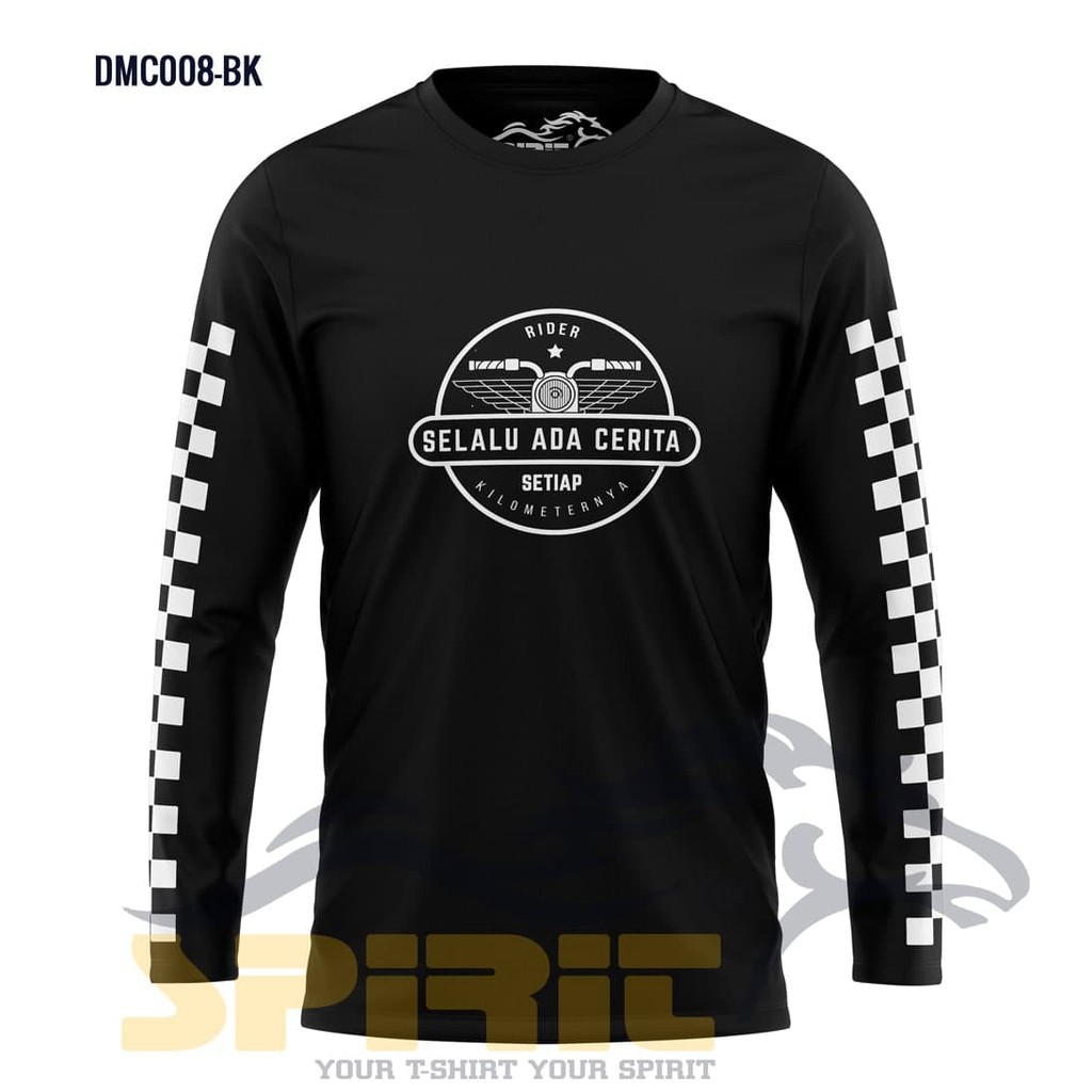 BAJU KAOS MOTOR CUSTOM  T-shirt - KAOS PRIA ORIGINAL KAOS MOTOR CUSTOM LENGAN PANJANG 100%Catton