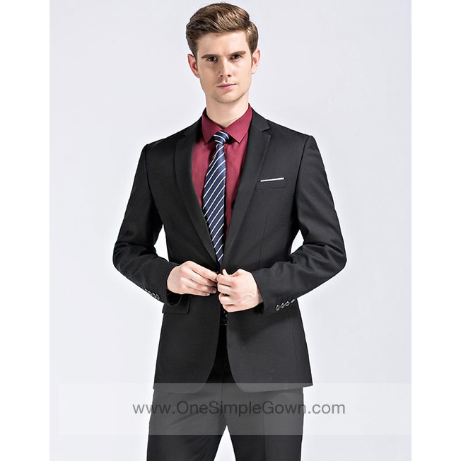 SETELAN BLAZER COWOK NEW MODRIC BLACK 3IN1 EDISI KHUSUS BAHAN HIGH TWIST SLIMFIT STYLE