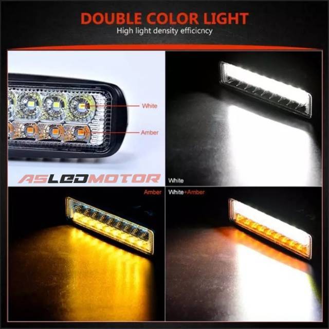 LAMPU SOROT LED DUA WARNA COCOK UNTUK SEGALA CUACA | TEMBAK LED DUAL COLOR MOTOR DAN MOBIL