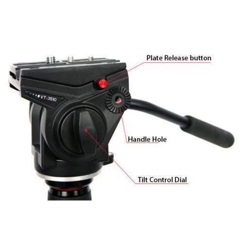 Fluid Head Video Kingjoy VT-3510 Fluid Head Tripod Video Fluid Head
