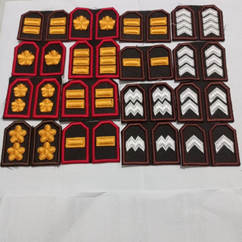 pangkat pdl bordir timbul custom