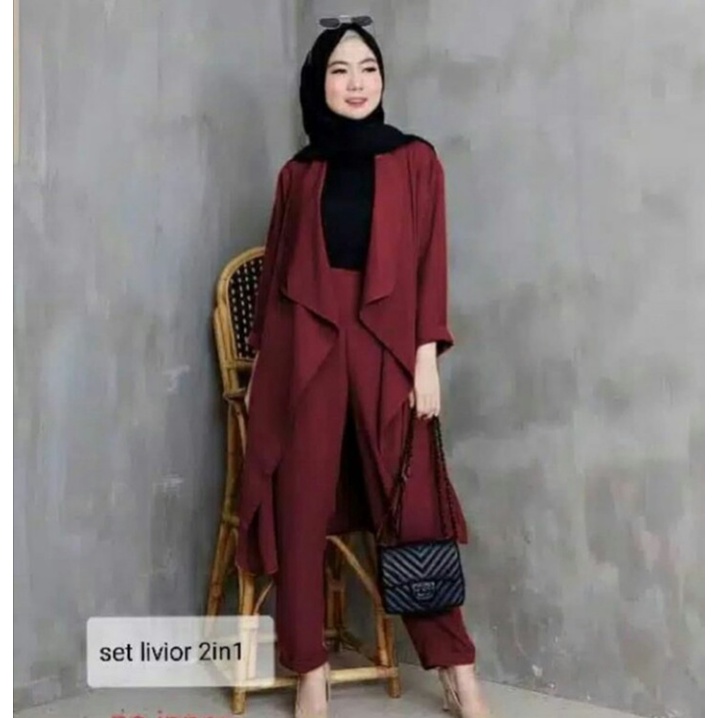 Livior set / set wanita celana + atasan