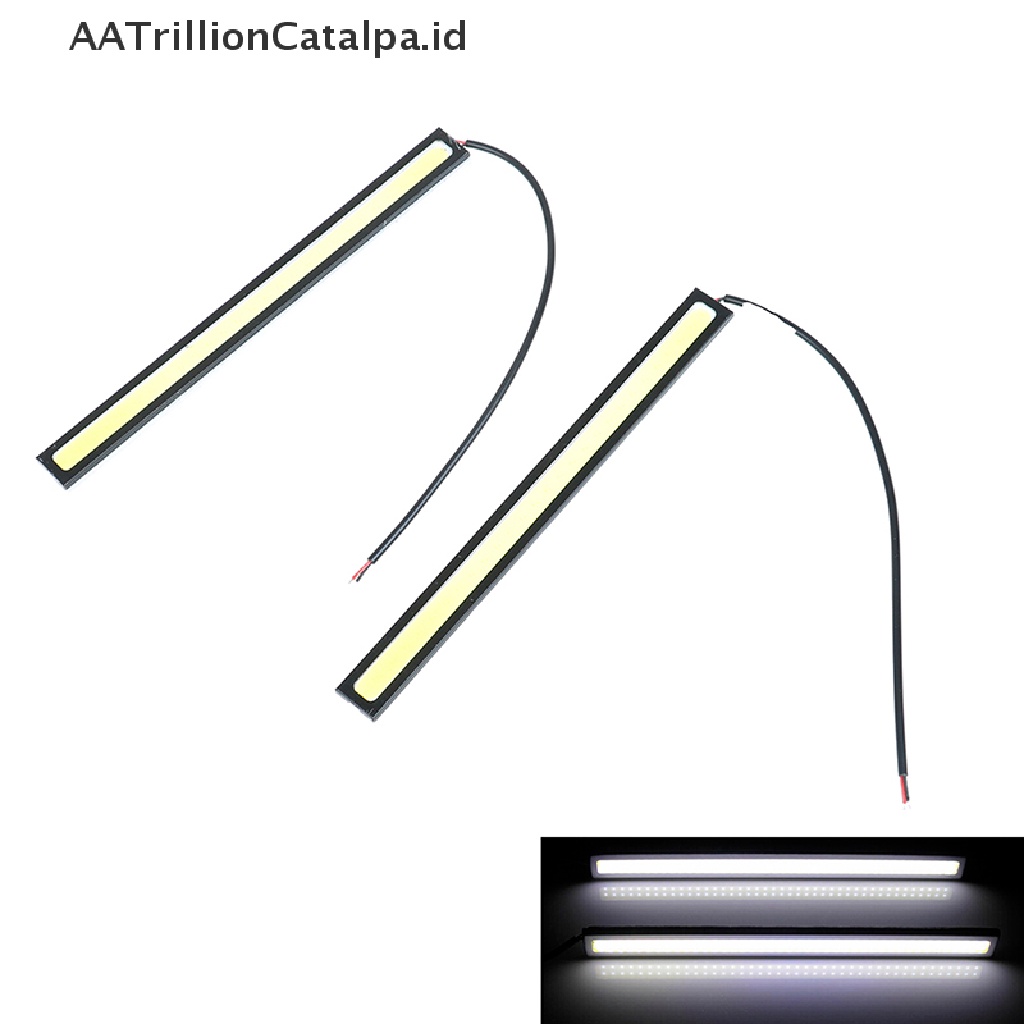 Aatrillioncatalpa 2Pcs Lampu led cob 12v super Terang Anti Air Warna Putih Untuk Drlfog lamp Mobil