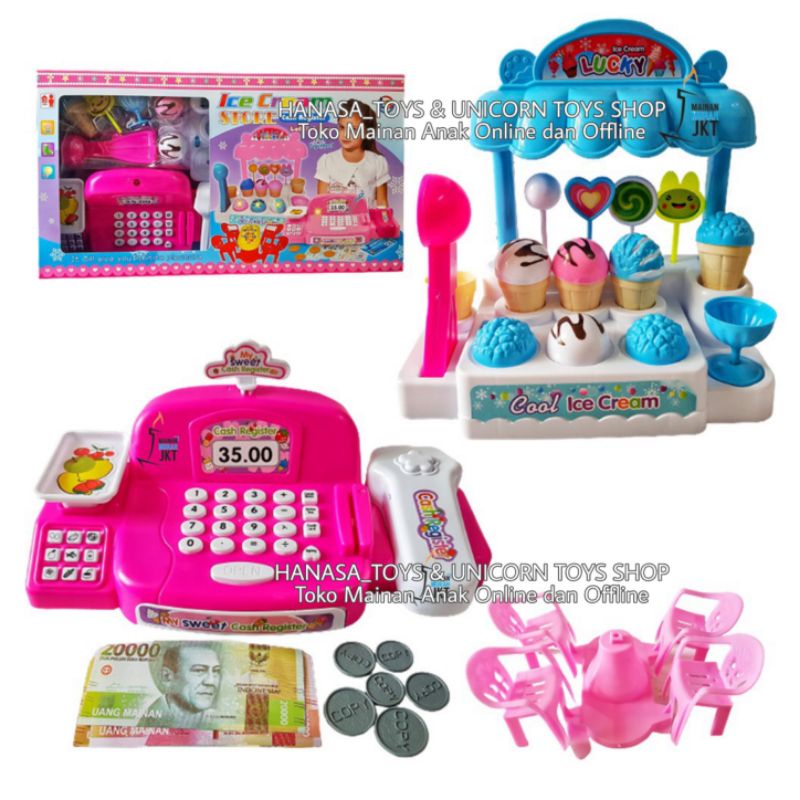 Cash register set Ice cream store dan cash register