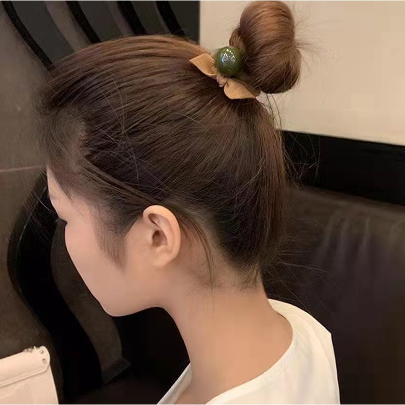 Ikat Rambut Korea Wanita Circle And Ball HairBand - Scrunchie Karet Elastis Aksesoris Fashion