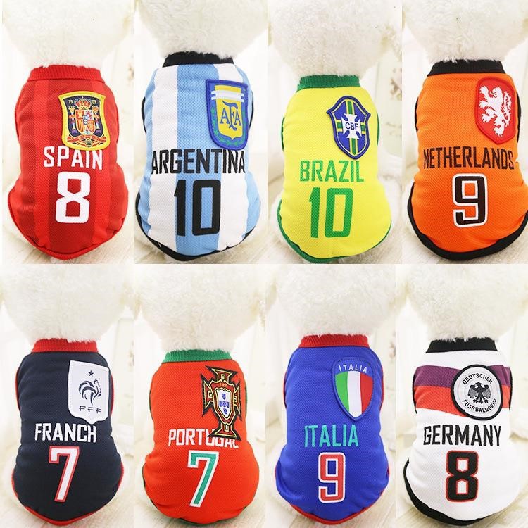 Kaos Jersey Sepak Bola World Cup Untuk Anjing Peliharaan