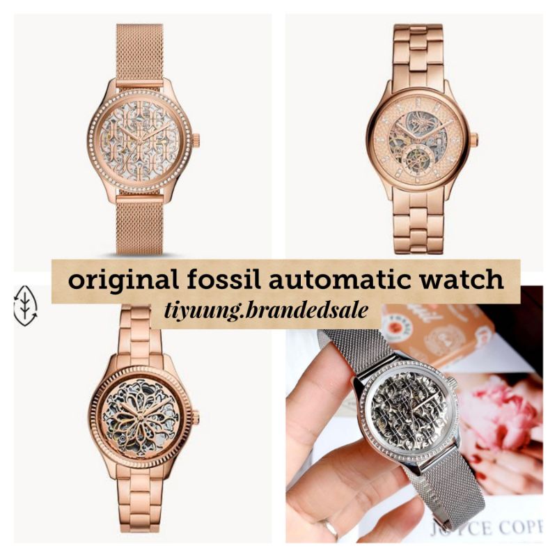 NEW ARRIVAL F 0 S S I L Automatic Watch BQ3713 BQ3651 BQ3754 Rosegold Tone ORIGINAL