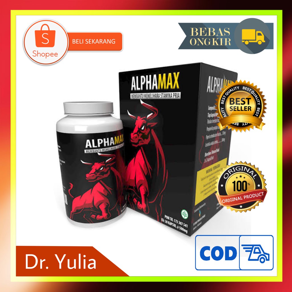 ALPHAMAX ORIGINAL BPOM suplemen Pria obat pembesar kelamin