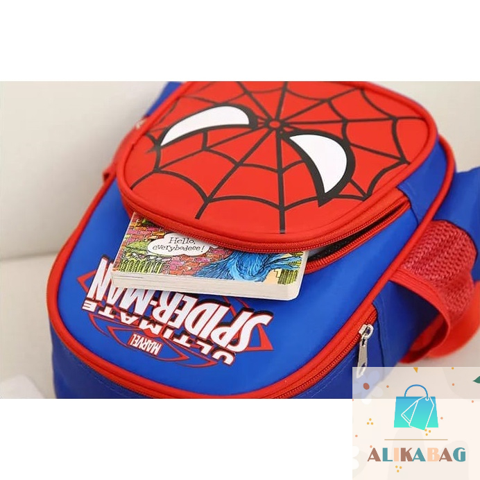 ALIKA BAG - Tas Ransel Anak Laki -Laki Karakter Spider-Man School Backpack TK/Paud/SD
